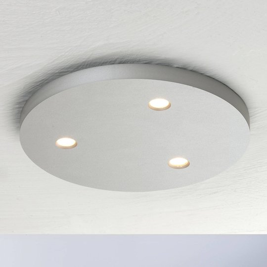 Bopp Close LED-kattovalaisin, 3-lamp., pyöreä alu