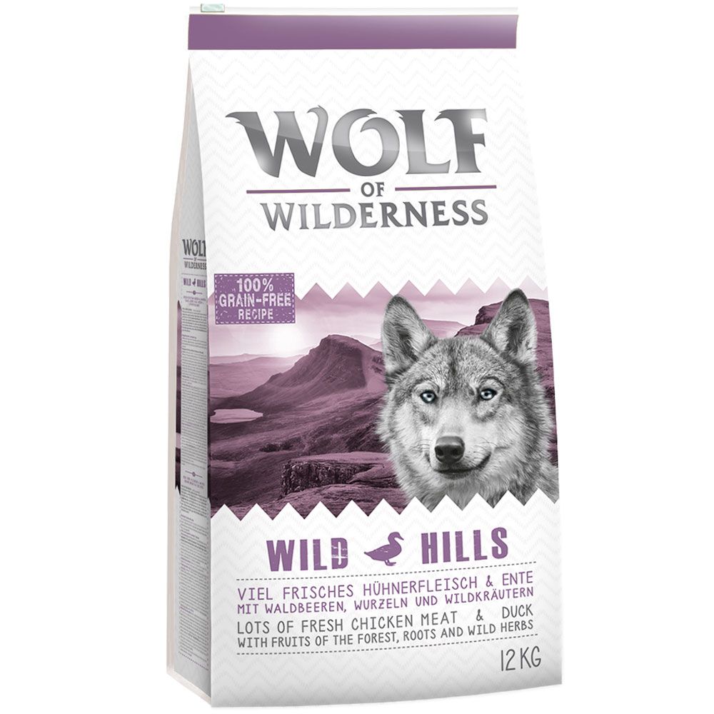 12kg Wolf of Wilderness Dry Dog Food - Save £5!* - Adult "Ruby Midnight" - Beef & Rabbit