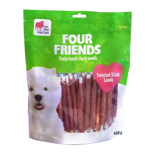 FourFriends Dog Twisted Stick Lamb 12,5 cm (40 pack)