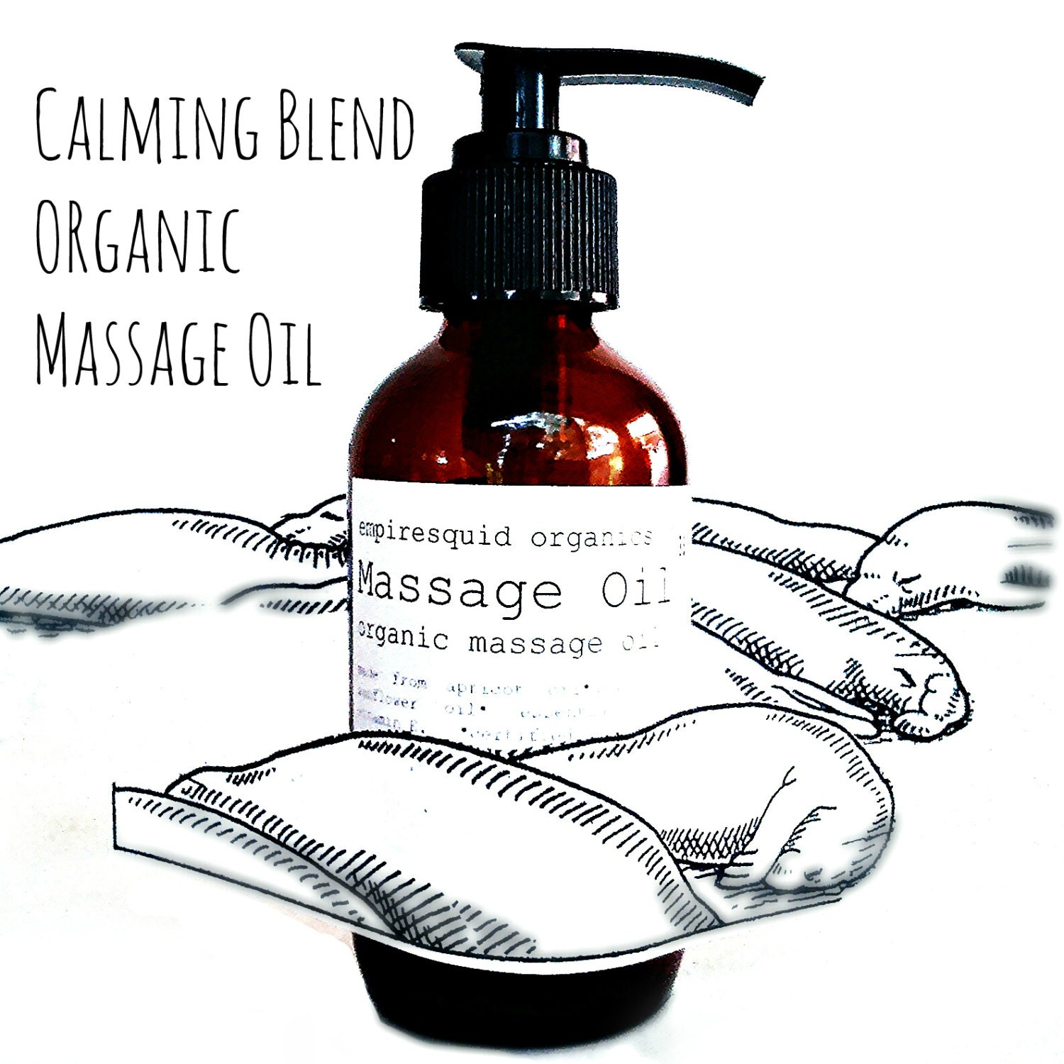Organic Body Oil - Calming Blend Massage Natural All