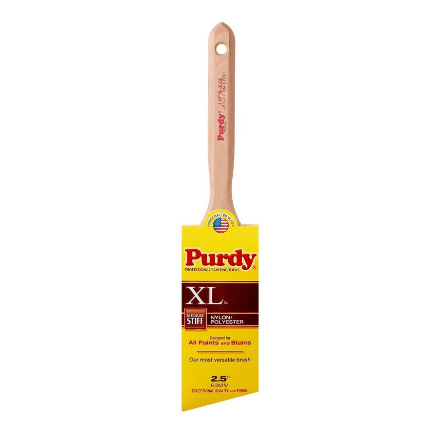 Purdy XL Glide Nylon- Polyester Blend Angle 2-1/2-in Paint Brush | 144152325