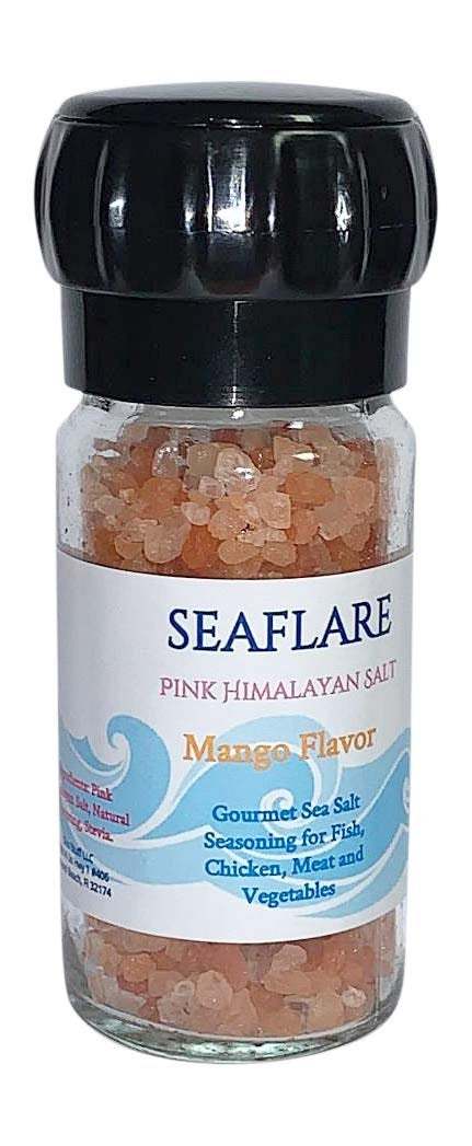 Seaflare Pink Himalayan Salt Keto Friendly Seasoning Blend with Grater Lid for F