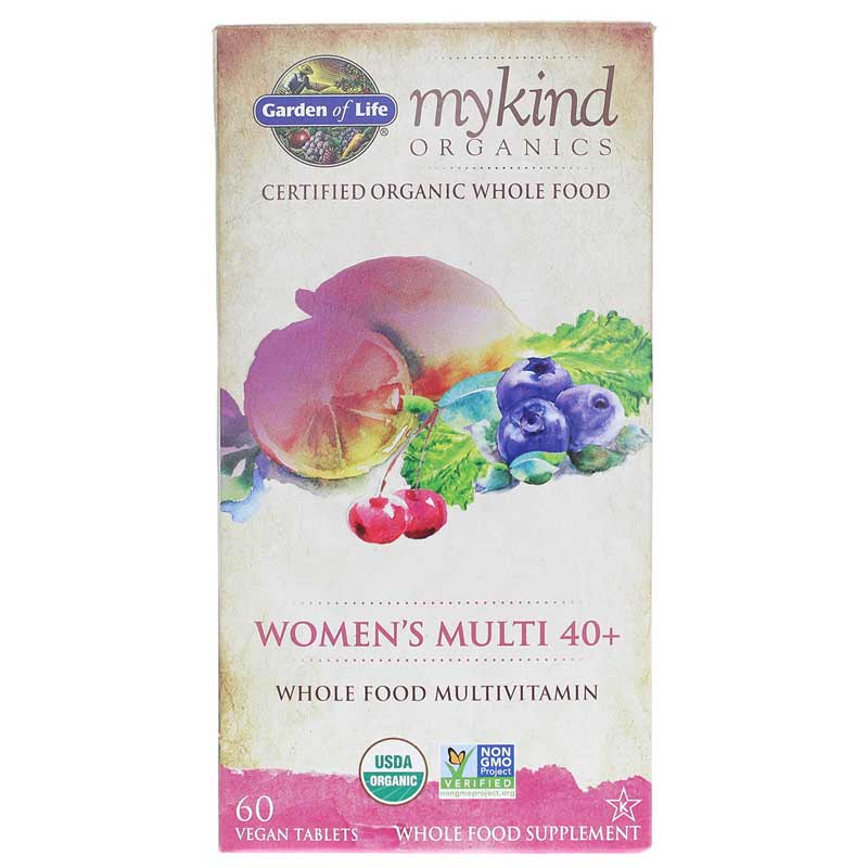 Garden of Life mykind Organics Women's Multi 40+ Whole Food Multivitamin 60 Veg Tablets