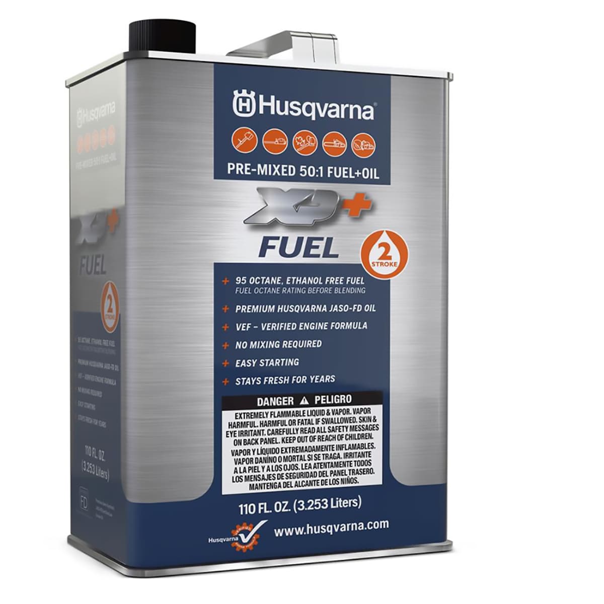 Husqvarna Premix Fuel 110-fl oz 50:1 Pre-Blended 2-Cycle Fuel | 596834101