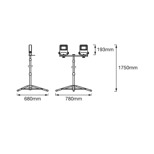 LEDVANCE Worklight Tripod LED-arbetslampa 2 x 30 W