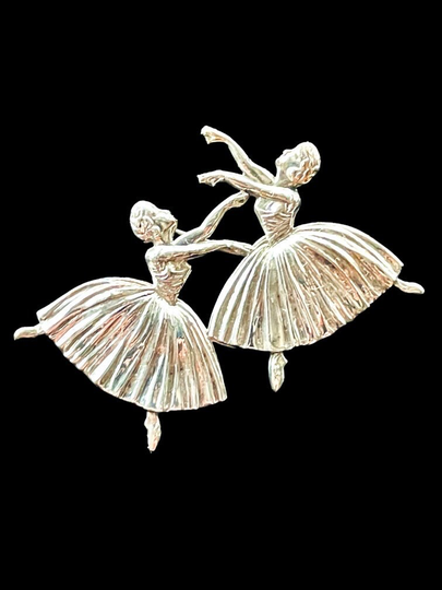 Silver hot sale ballerina brooch