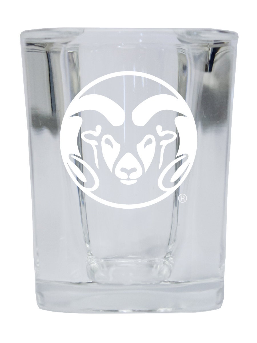 Colorado State Rams 2 Ounce Engraved Square Shot Glass Laser Etched