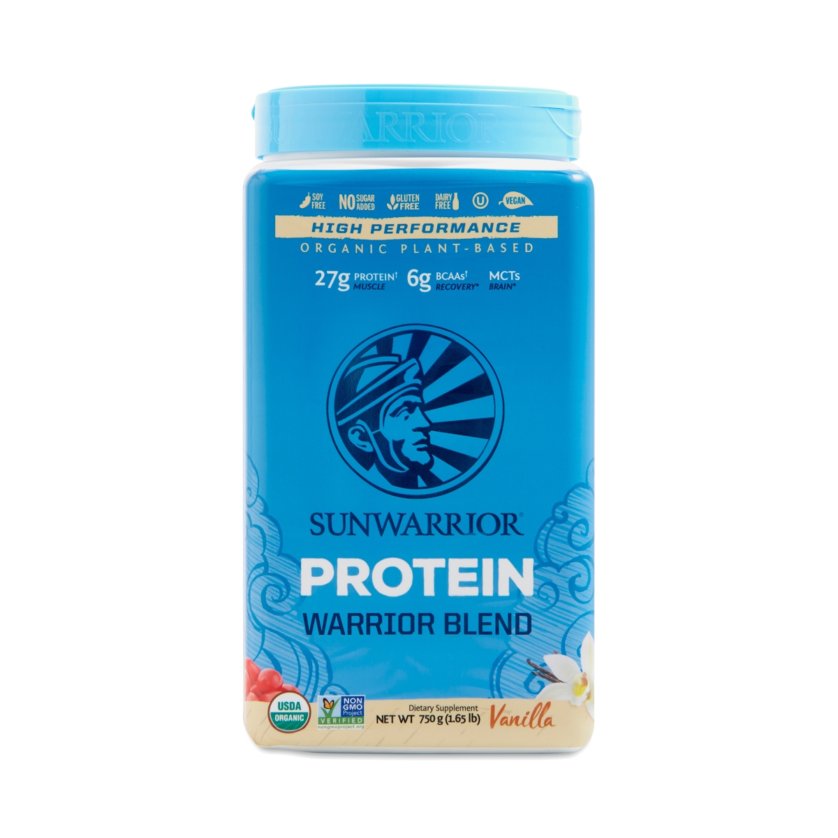Sunwarrior Warrior Vanilla Protein Blend 1.65 lb container