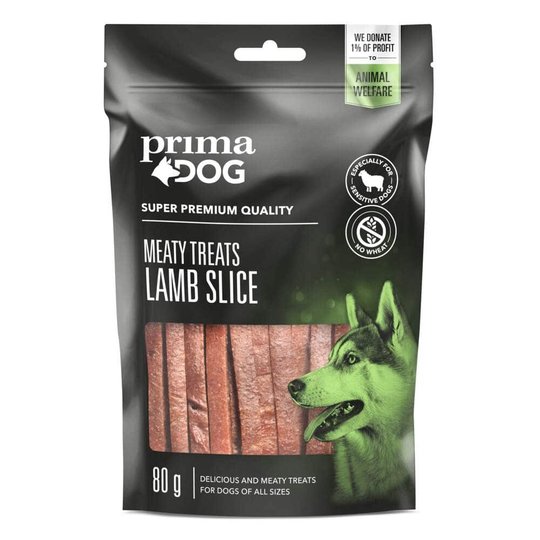 PrimaDog Meaty Treats Lamb Slice 80 g