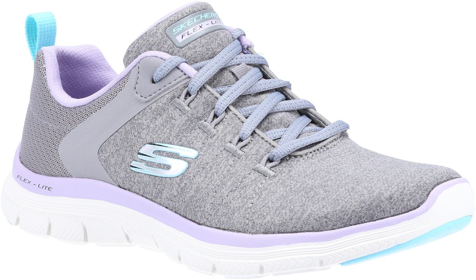 Skechers Women's Flex Appeal 4.0 Brilliant Sport Trainer Various Colours 32110 - Grey/Lavender 3