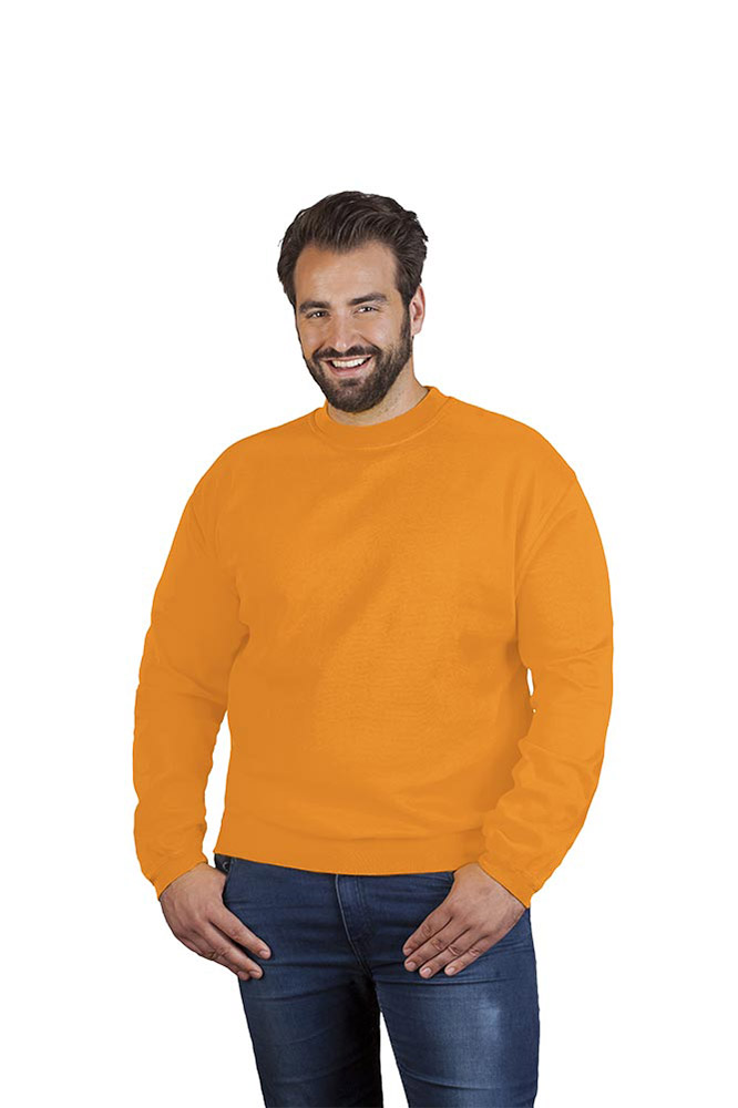 Premium Sweatshirt Plus Size Herren, Orange, 4XL