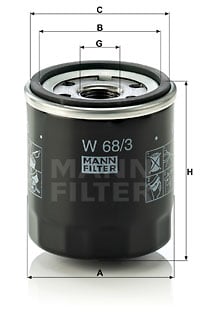 Öljynsuodatin MANN-FILTER W 68/3