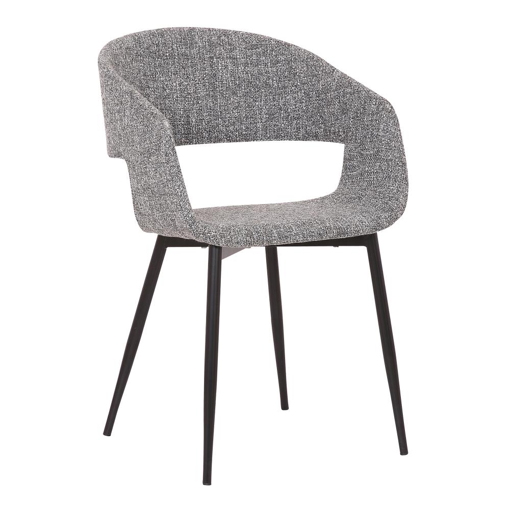 Armen Living Jocelyn Contemporary/Modern Polyester/Polyester Blend Upholstered Dining Arm Chair (Wood Frame) in Gray | LCJCCHBLGR