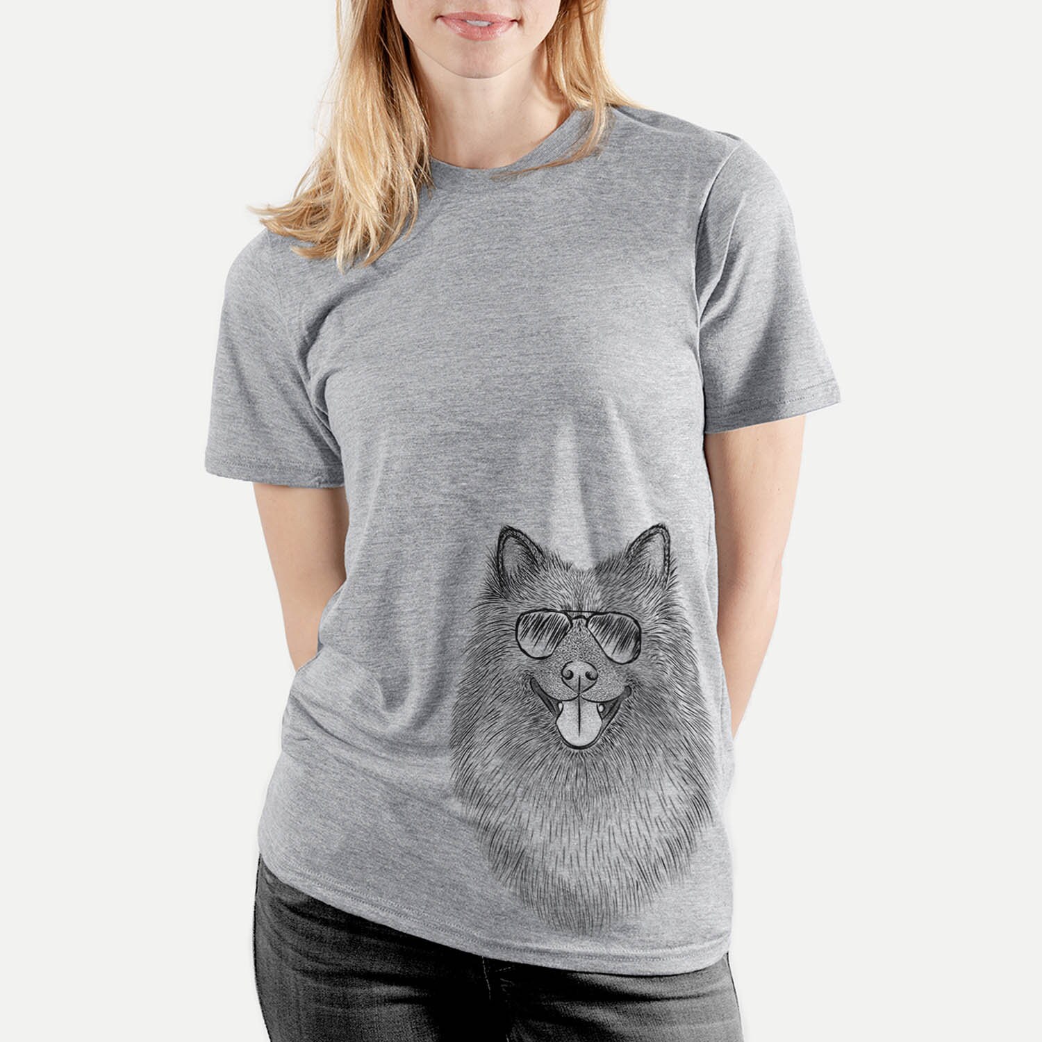 Kai The Keeshond - Tri-Blend Unisex Crewneck T-Shirt Dog Lover Gift