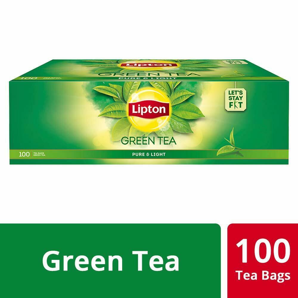 Lipton Pure and Light Green Tea Bags, 100 Pieces