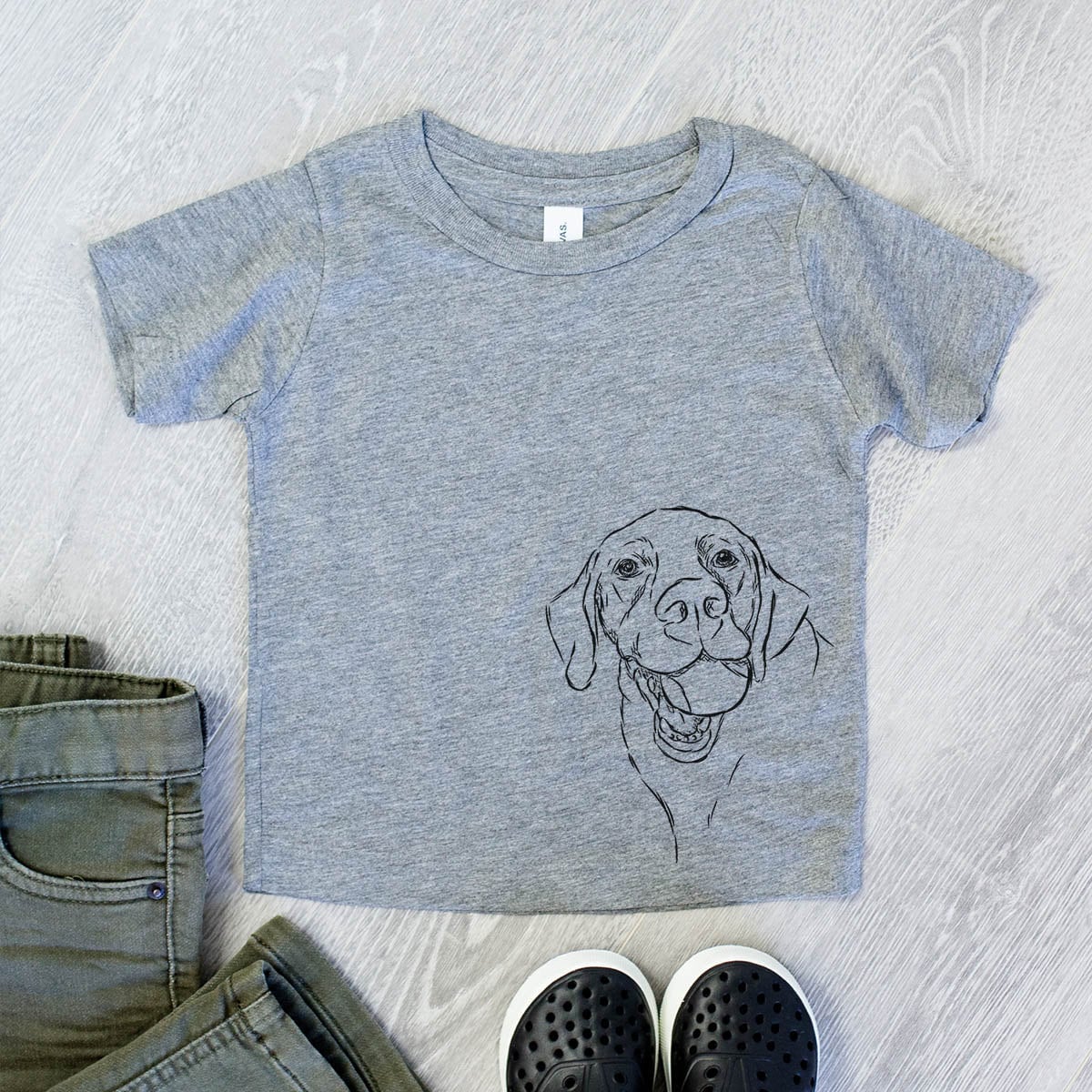 Bailey The Labrador Retriever Tri-Blend Shirt - Kids Dog Tshirt Animal Glasses T Children Girl Boy Unisex Clothing