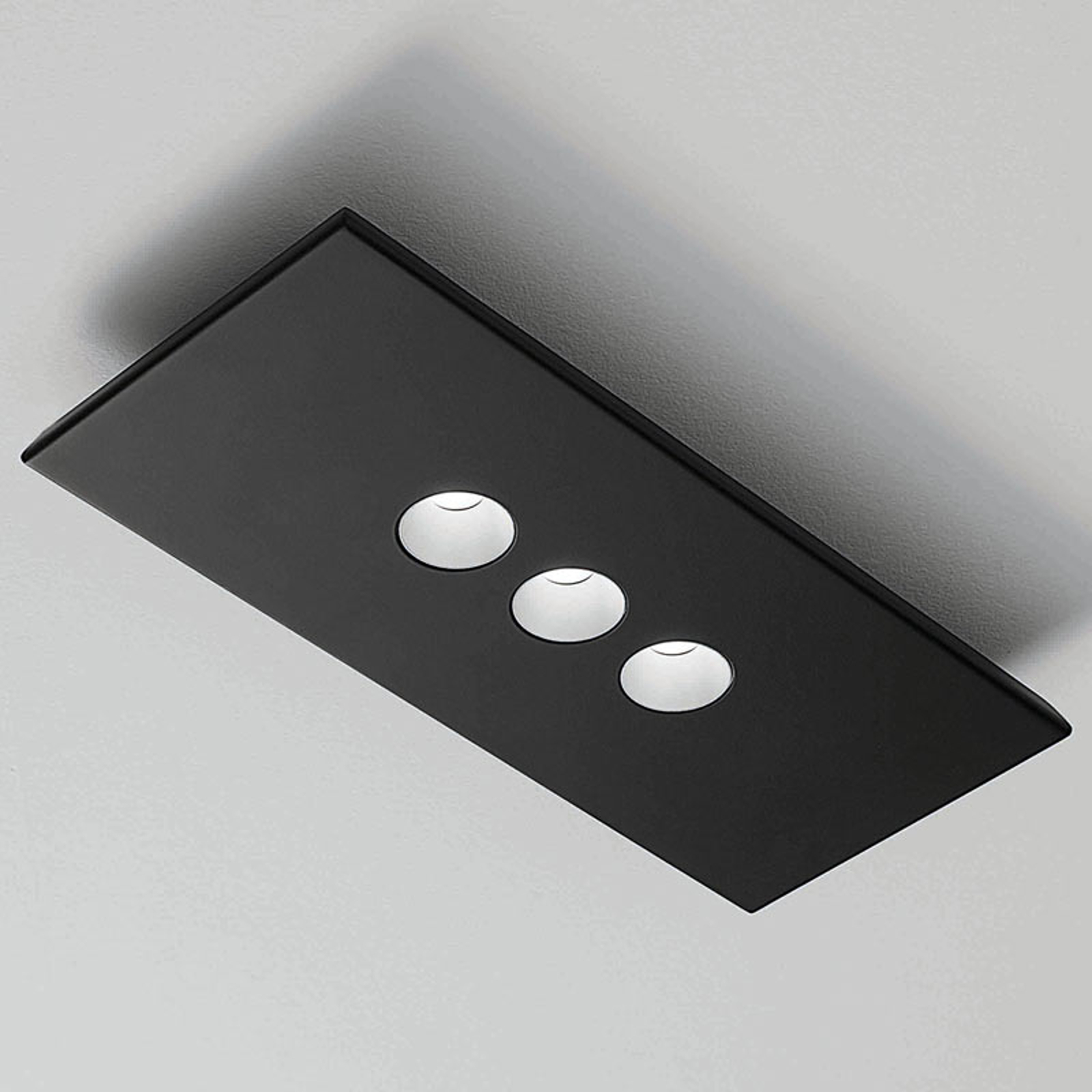 ICONE Confort -LED-seinä- ja kattovalaisin, musta