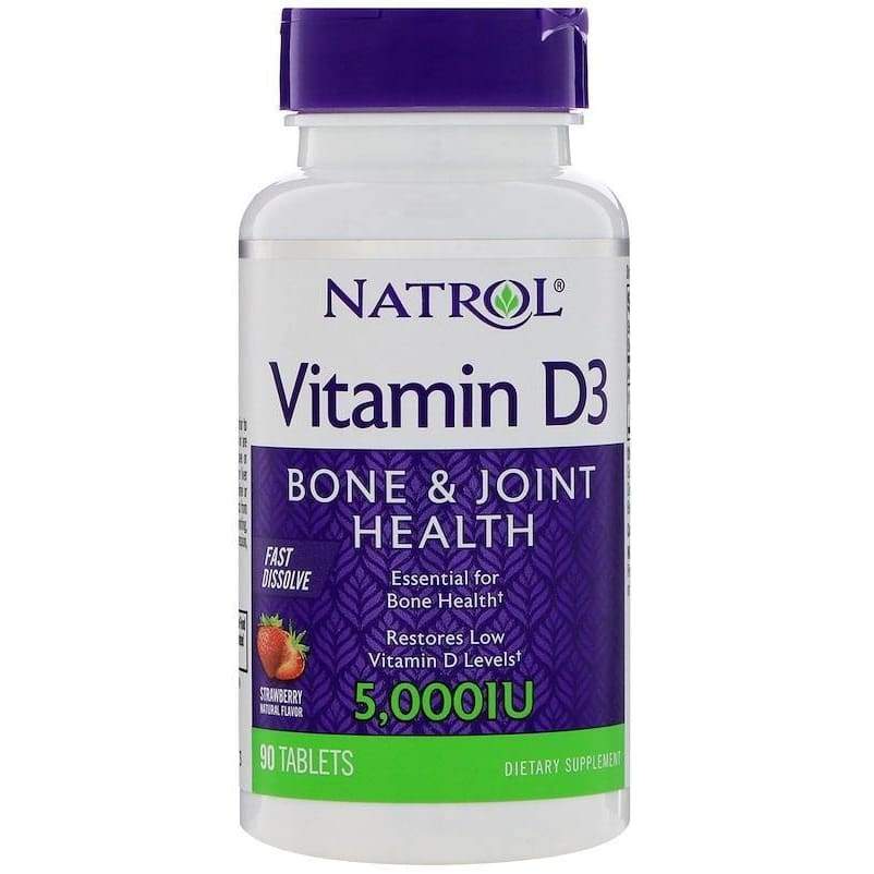 Vitamin D3 Fast Dissolve, 5000IU - 90 tablets