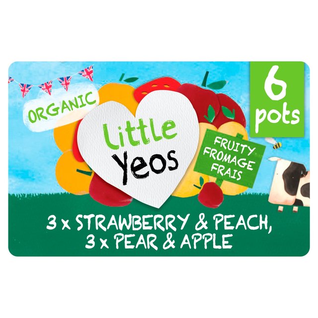 Yeo Valley Little Yeos Organic Strawberry, Peach, Pear & Apple Yoghurt