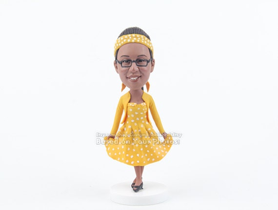 Custom Woman Bobblehead Dolls - Personalized Birthday Gift, 30Th Birthday, Birthday Gift, Thirty For Her