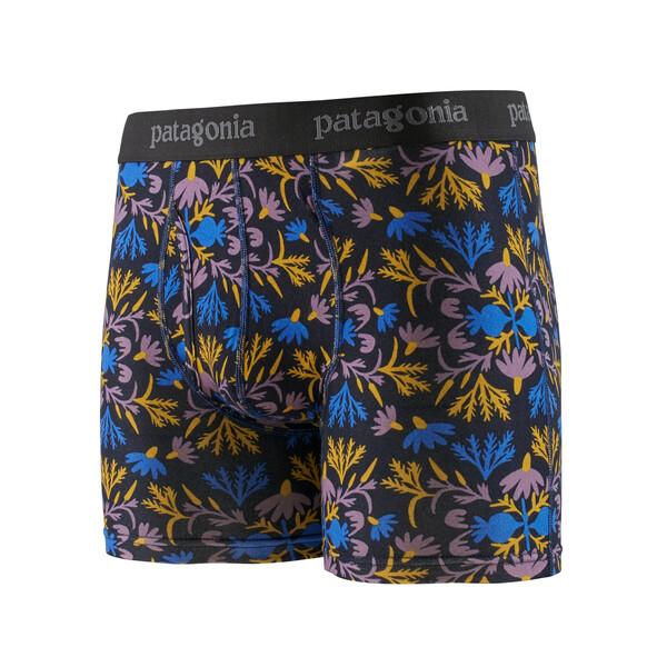 Patagonia Essential Boxer Briefs - From Wood-based TENCEL, Roots Reflected Small: New Navy / L / 3"