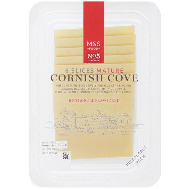 M&S Cornish Cove Mature Cheddar 6 Slices