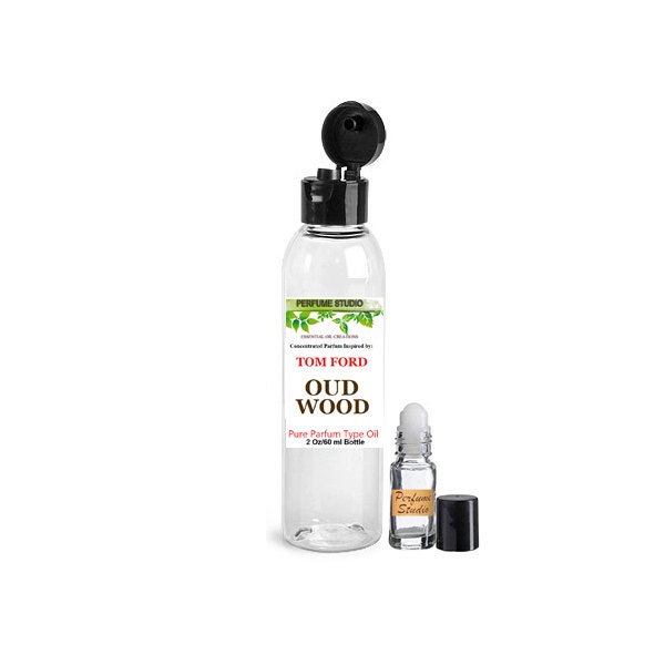 Custom Blend Perfume Oil With Similar Accords To Tom Ford Oud Wood in A 2 Oz Bottle An Empty 5Ml Roller Use Parfum