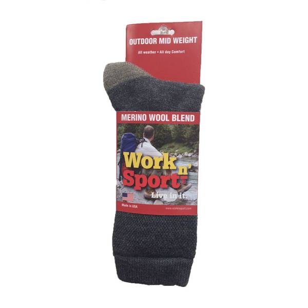 Work n' Sport Men's Merino Wool Blend Sock