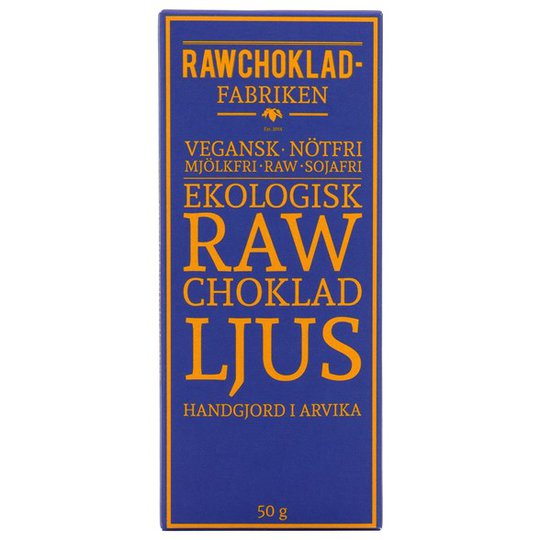 Rawchokladfabriken Ekologisk Rawchoklad Ljus 60%, 50 g
