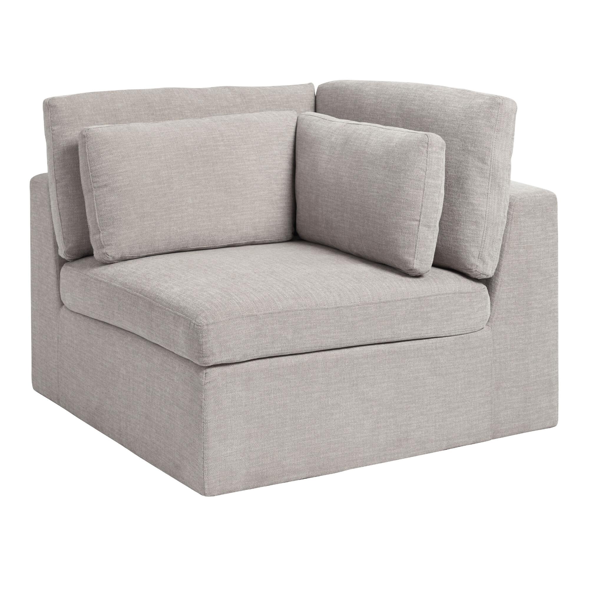 Gray Emmett Modular Sectional Corner Chair - Polyester by World Market