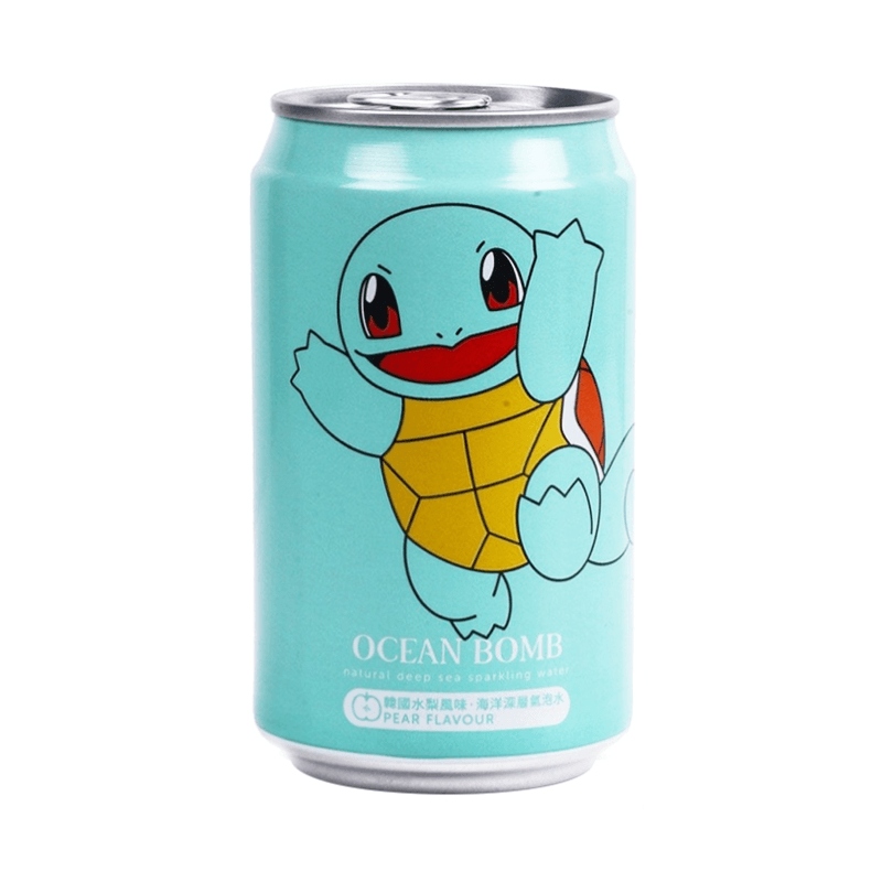 Ocean Bomb Pokemon Squirtle Pear Sparkling Water 330ml