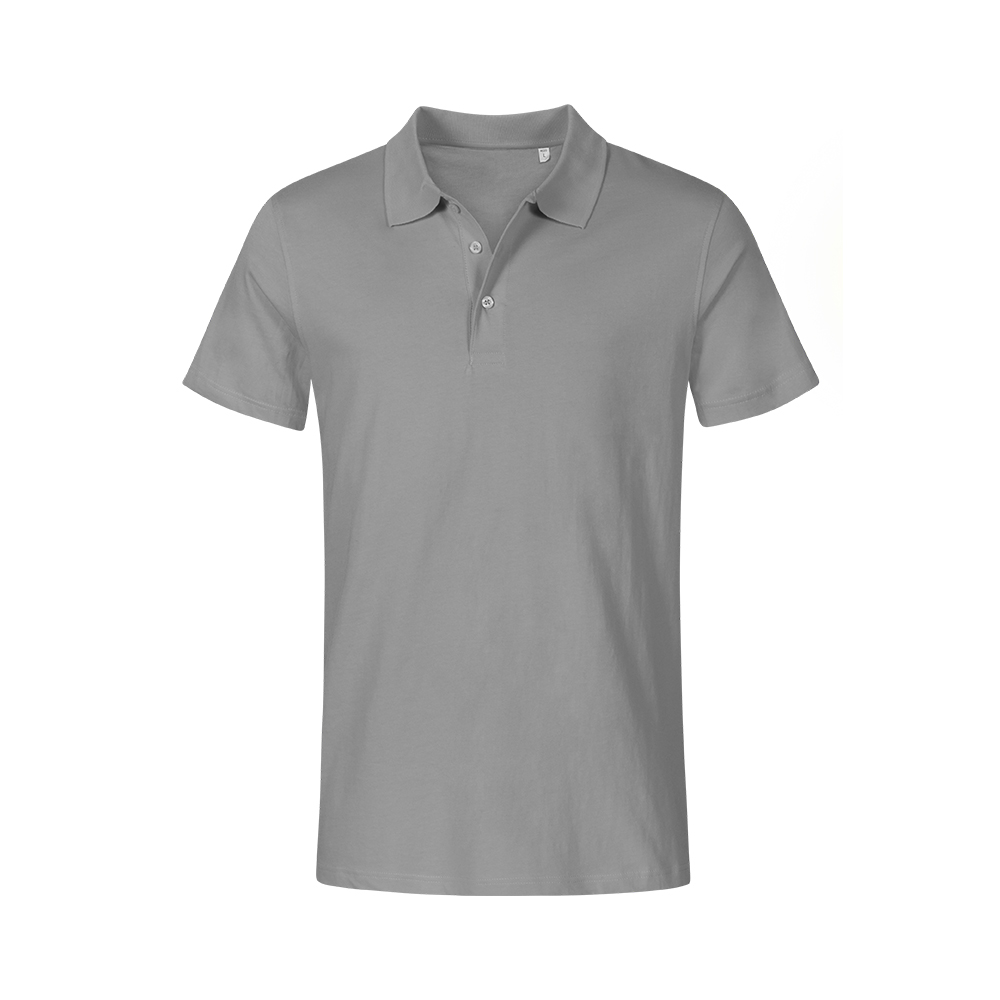 Jersey Poloshirt Plus Size Herren, Grau, 4XL