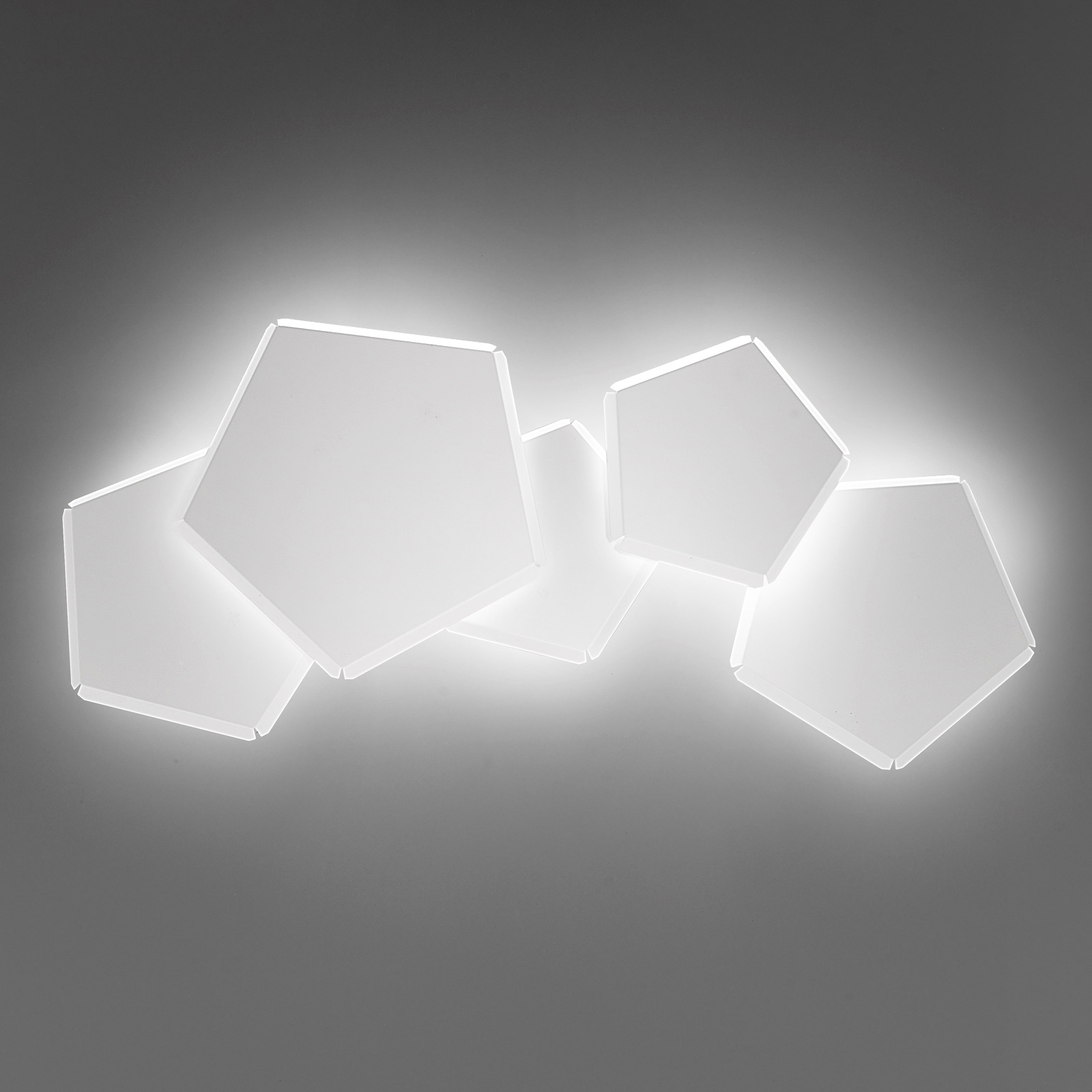 LED-seinävalaisin Pleiadi valkoinen, 5-lamppuinen