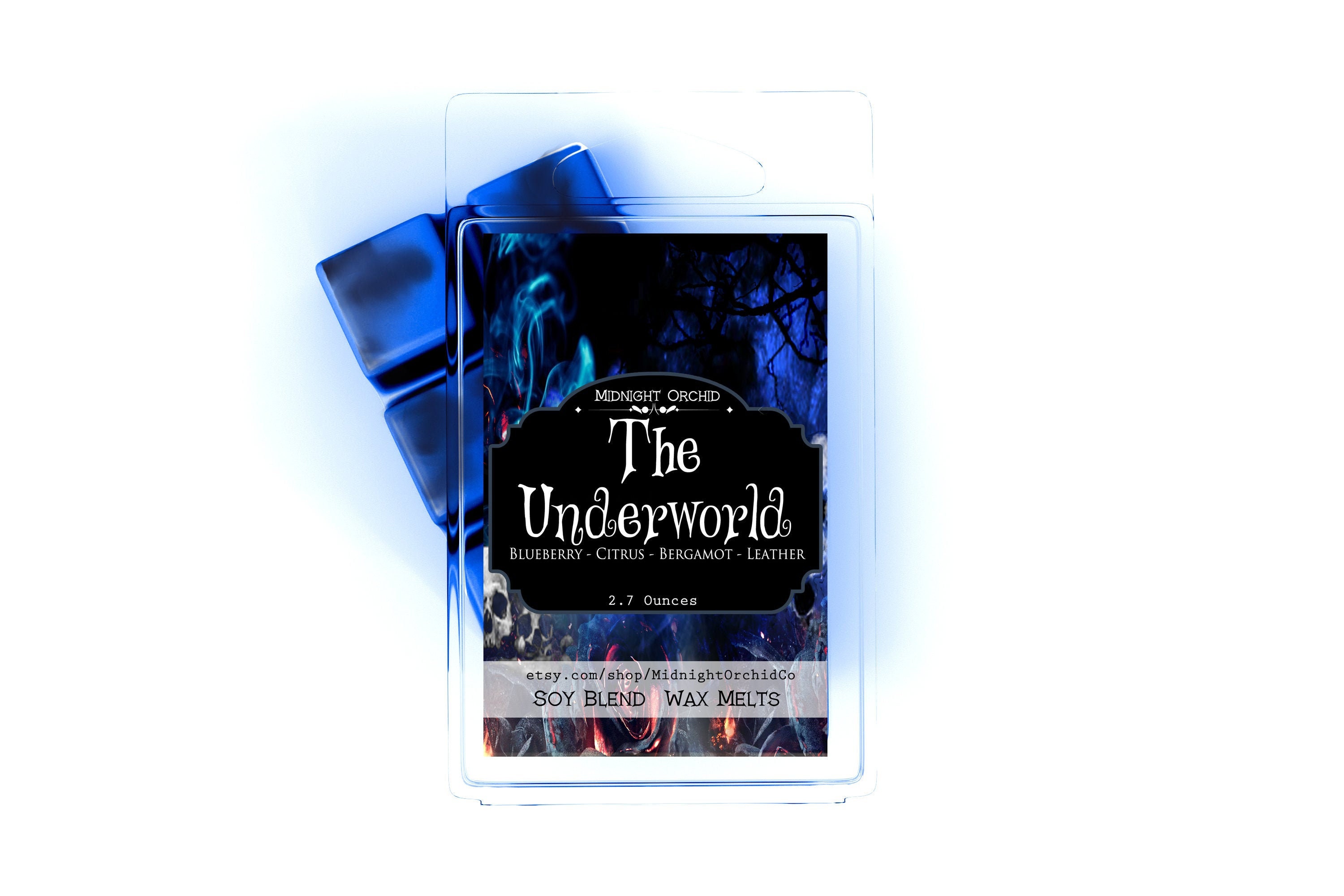The Underworld Soy Blend Wax Melt Clamshell Snap Tarts, Blueberry Citrus, Olympus Lore Fandom, Hades & Persephone, Literary Scents, Bookish