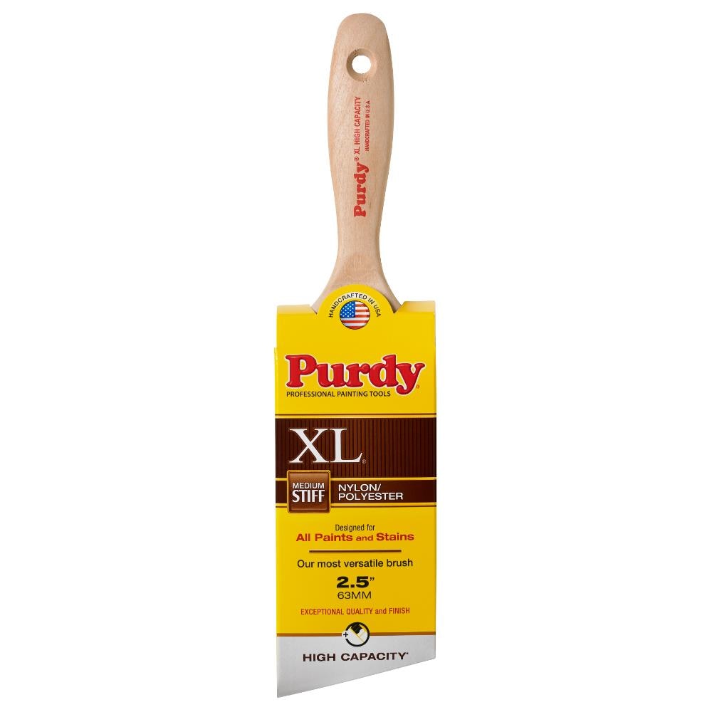 Purdy XL High Capacity Nylon- Polyester Blend Angle 2-1/2-in Paint Brush | 144424425