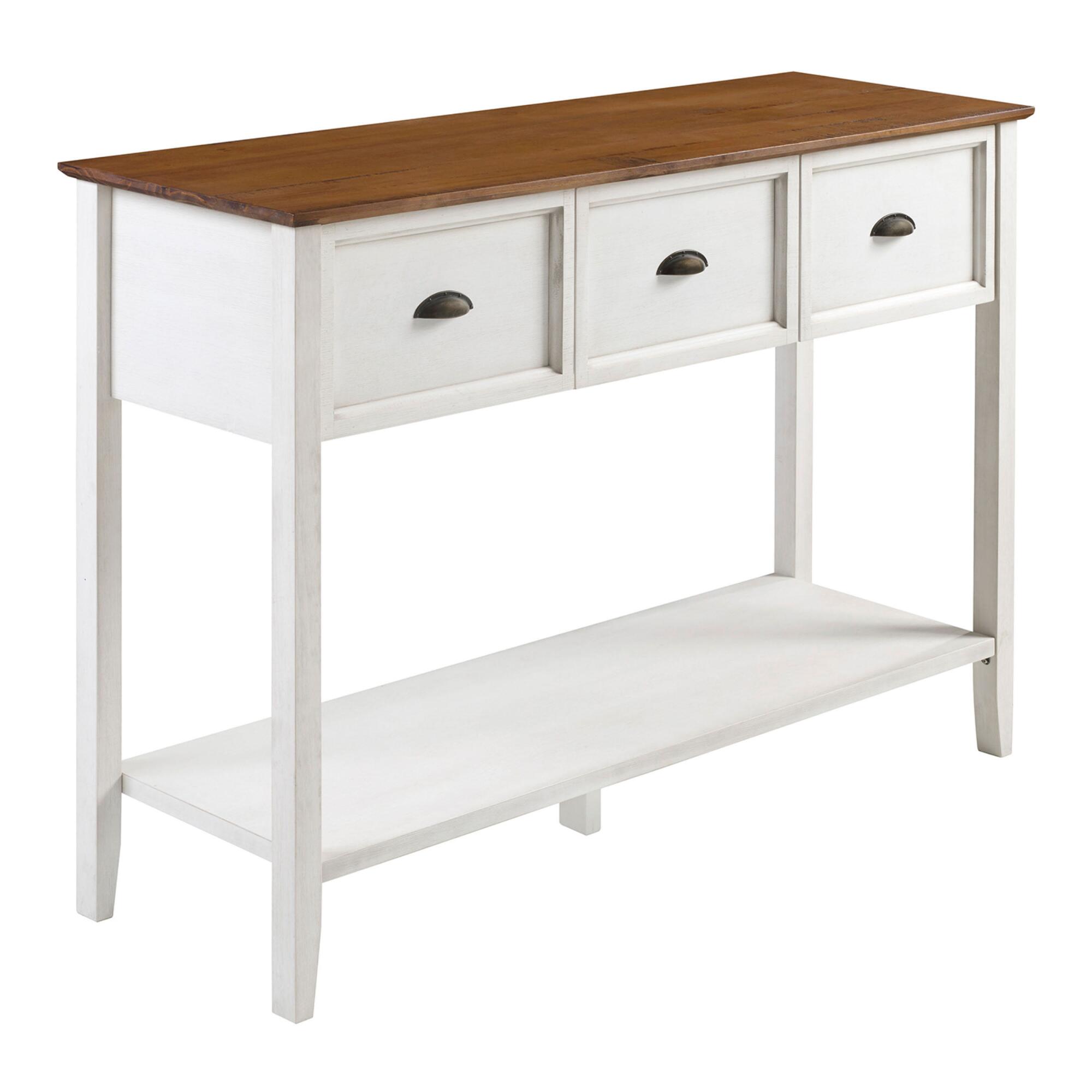 Pine Wood 3 Drawer Clanton Buffet Table: Gray by World Market