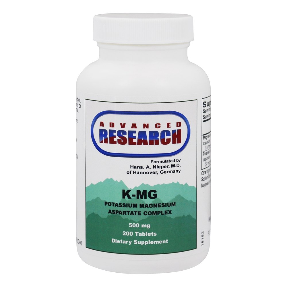 Advanced Research - K-MG Potassium Magnesium Aspartate Complex - 200 Tablets