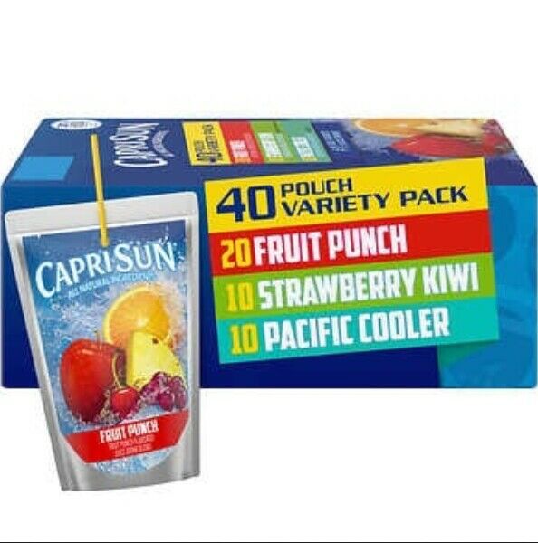 Capri Sun Fruit Flavored Juice Drink Blend, Variety Pack, 6 fl oz, 40-count