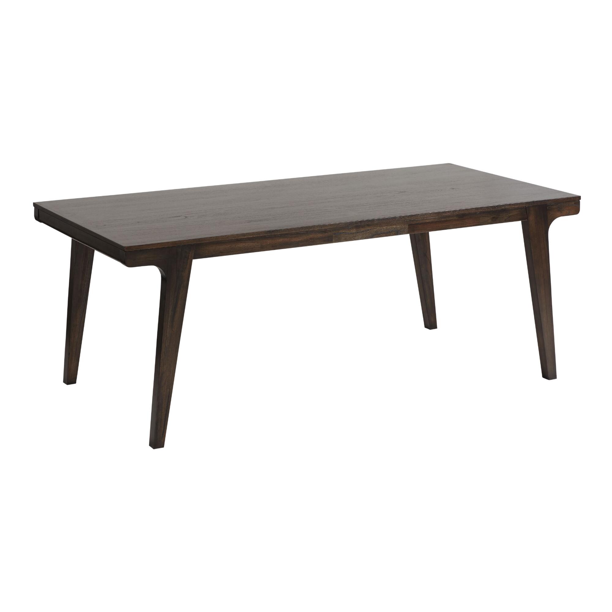 Dark Brown Pine Brenden Dining Table - Wood - Medium by World Market