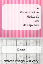 Le Vocabulaire Medical Des As/ap/aes