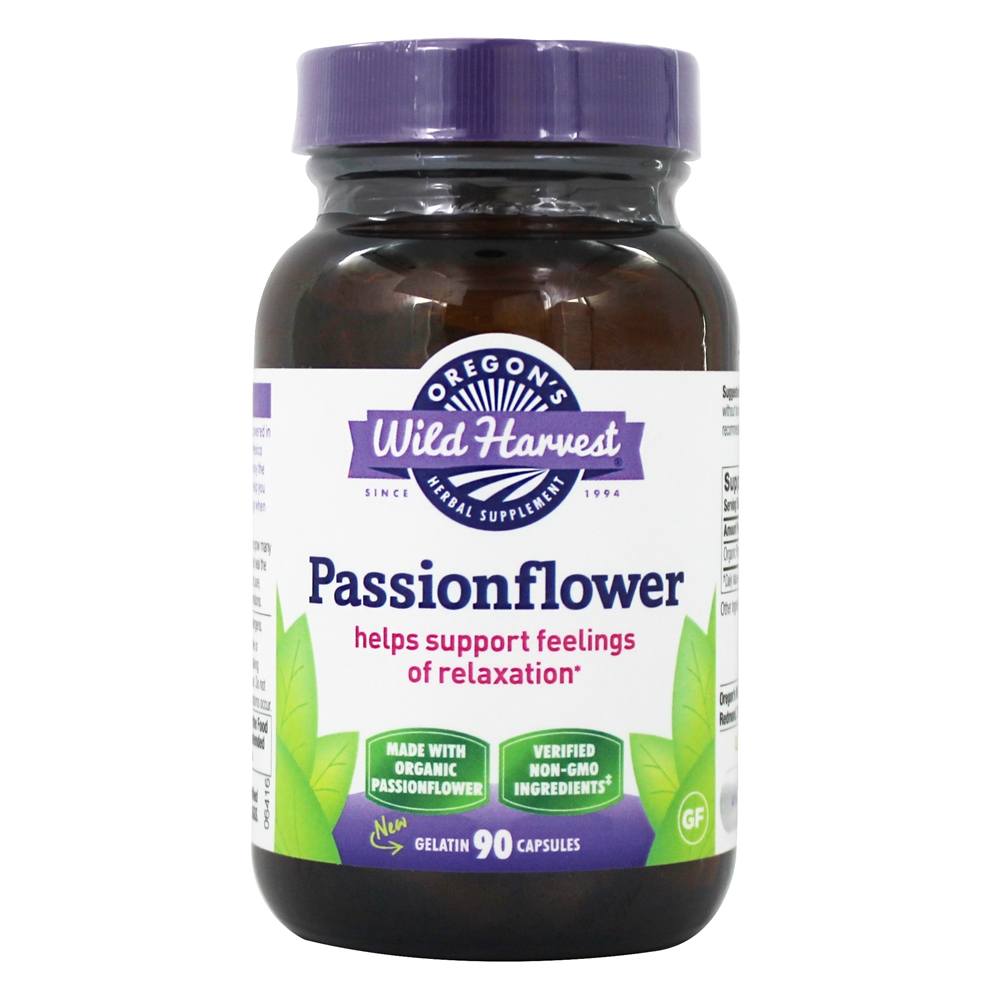 Oregon's Wild Harvest - Passionflower Relaxation Support - 90 Capsules