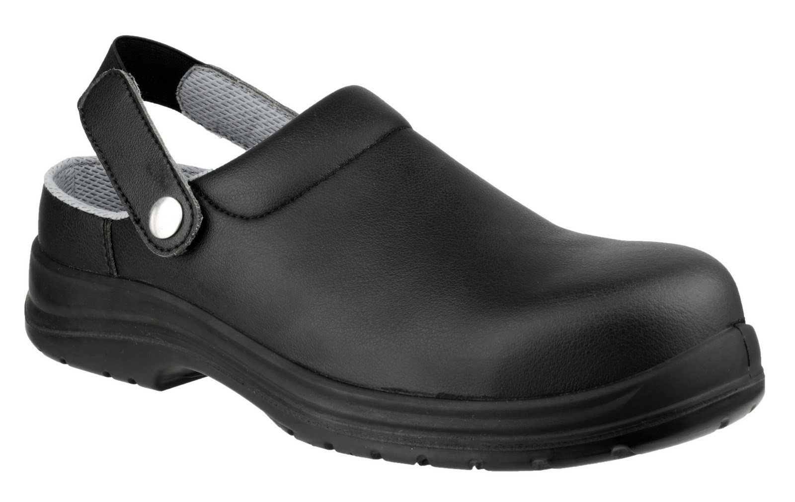 Amblers Unisex Safety Antistatic Slip on Clog Shoe Black 21896 - Black 3