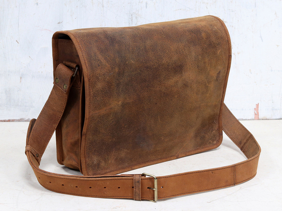 Leather Messenger Bag Small 13 Inch Brown 13 Inch