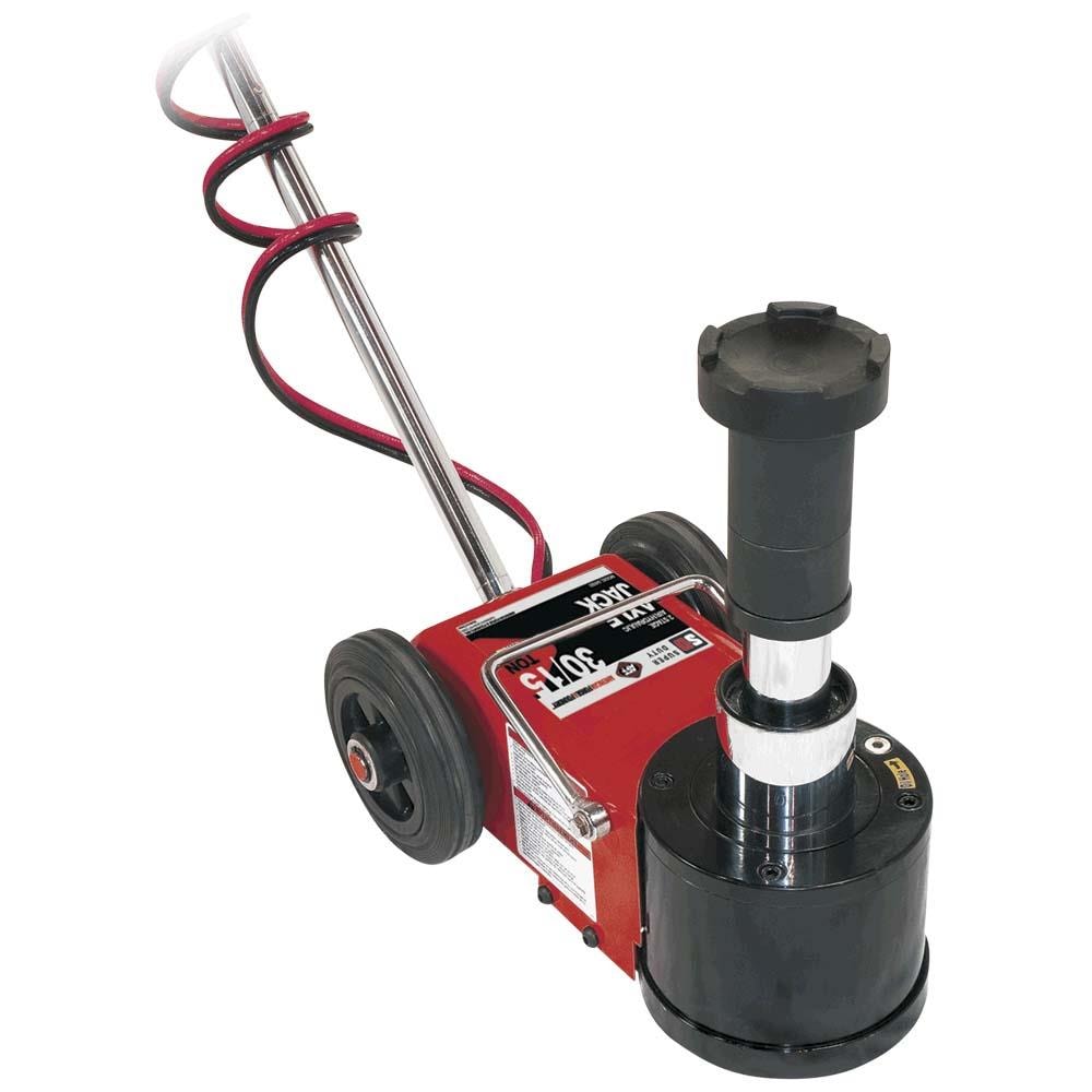American Forge & Foundry 2 Stage Air/Hydraulic Axle Jack, 30/15 Ton Capacity in Red | 545SD