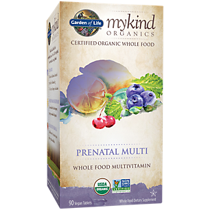 mykind Organics Whole Food Prenatal Multivitamin (90 Vegan Tablets)