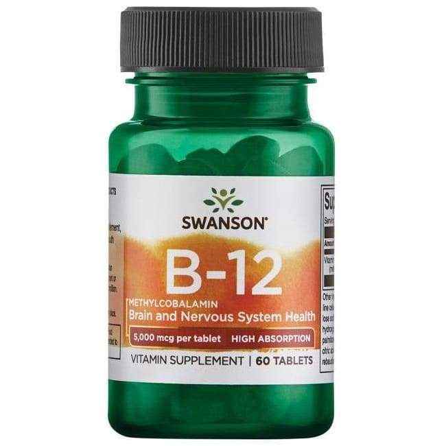 Vitamin B-12 Methylcobalamin, 5000mcg High Absorption - 60 tablets