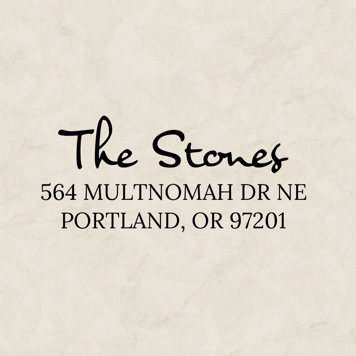 Pre-Inked Rubber Address Stamp, Customized For Your Envelopes, Or A Housewarming Gift