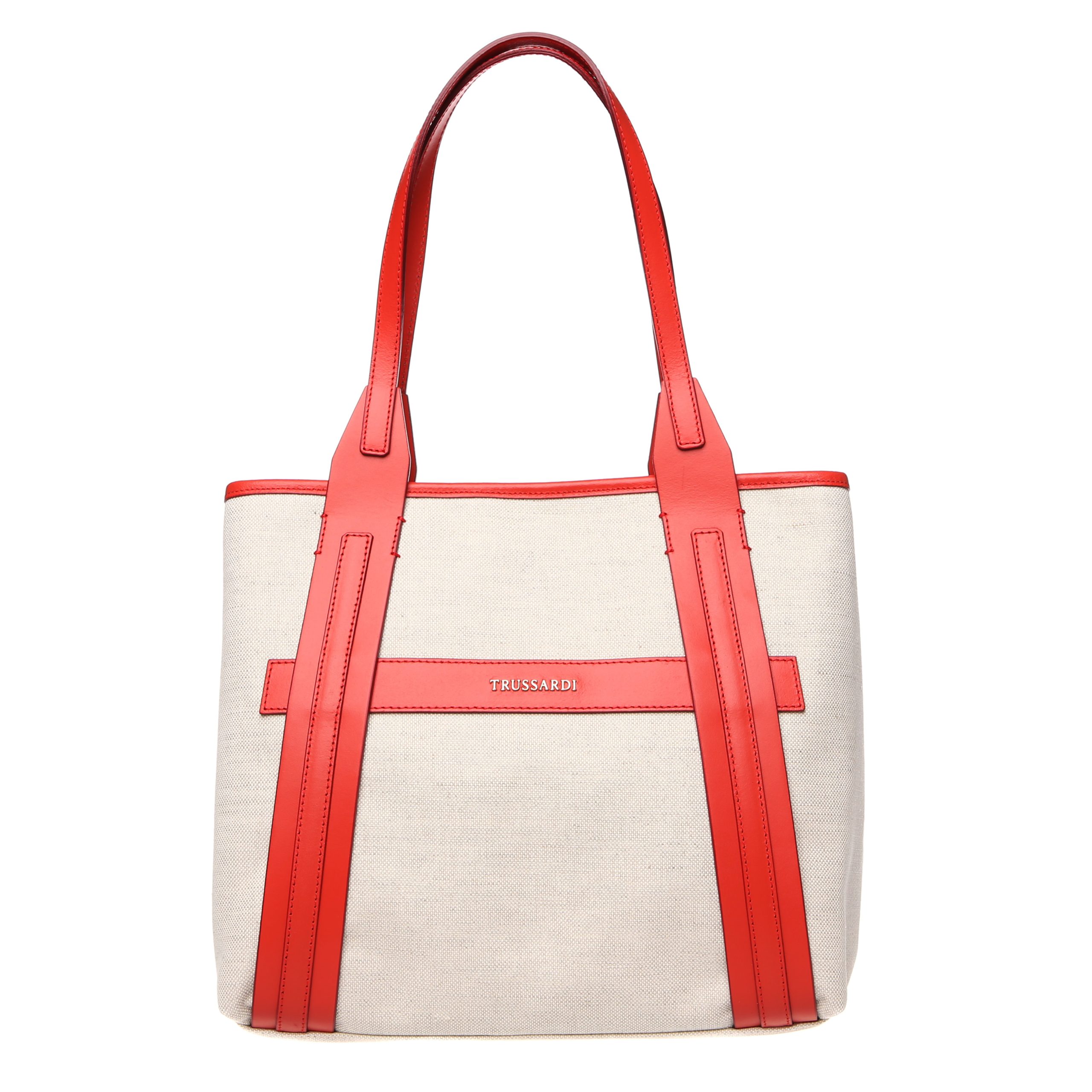 Trussardi Women's Shoulder Bag White 76B120M_124Natural-Red