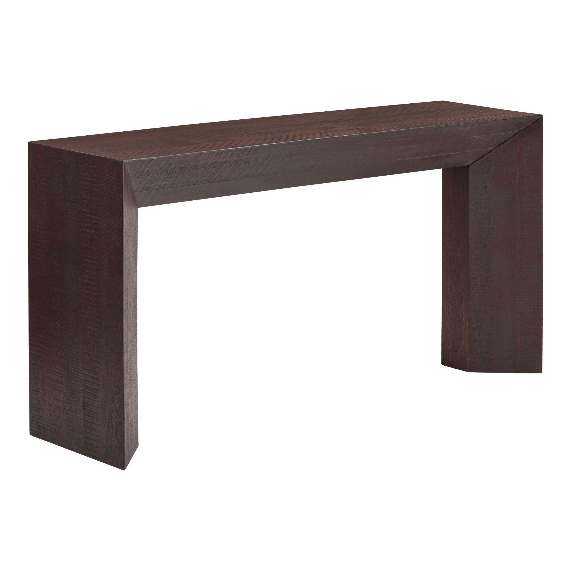 Walnut Brown Wood Jaque Console Table by World Market