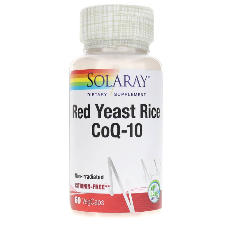 Solaray Red Yeast Rice + CoQ10 with Flush Free Niacin 60 Veg Capsules